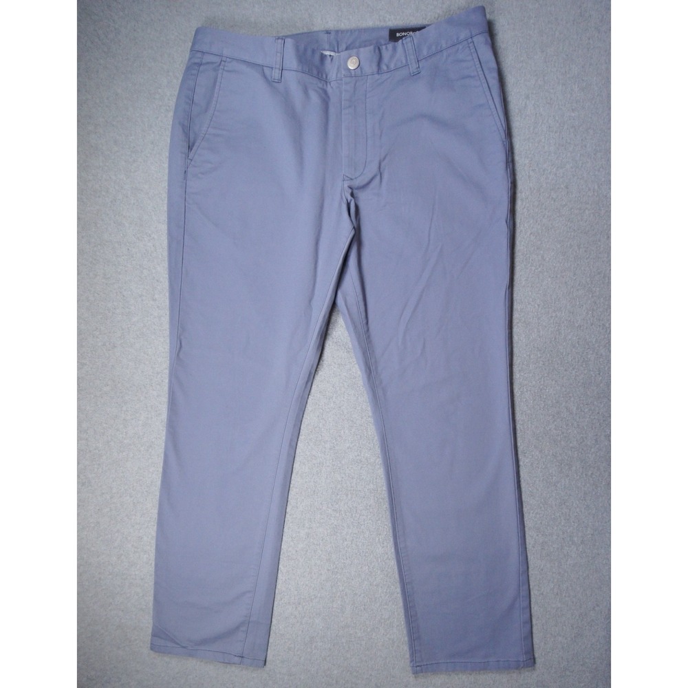 Bonobos Pants Mens 35x29 Blue Chino Tailored Fit Stretch Business Work Preppy
